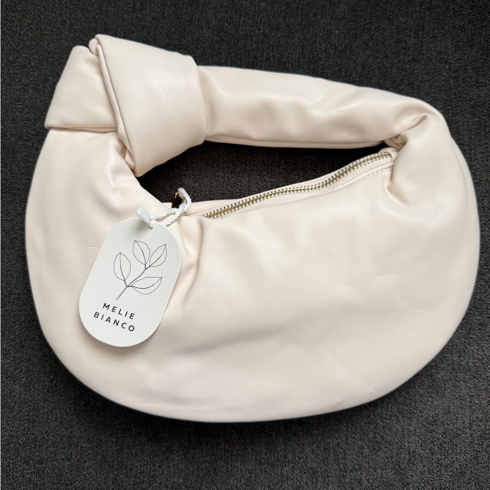 Melie Bianco Soft Cream Hobo Bag